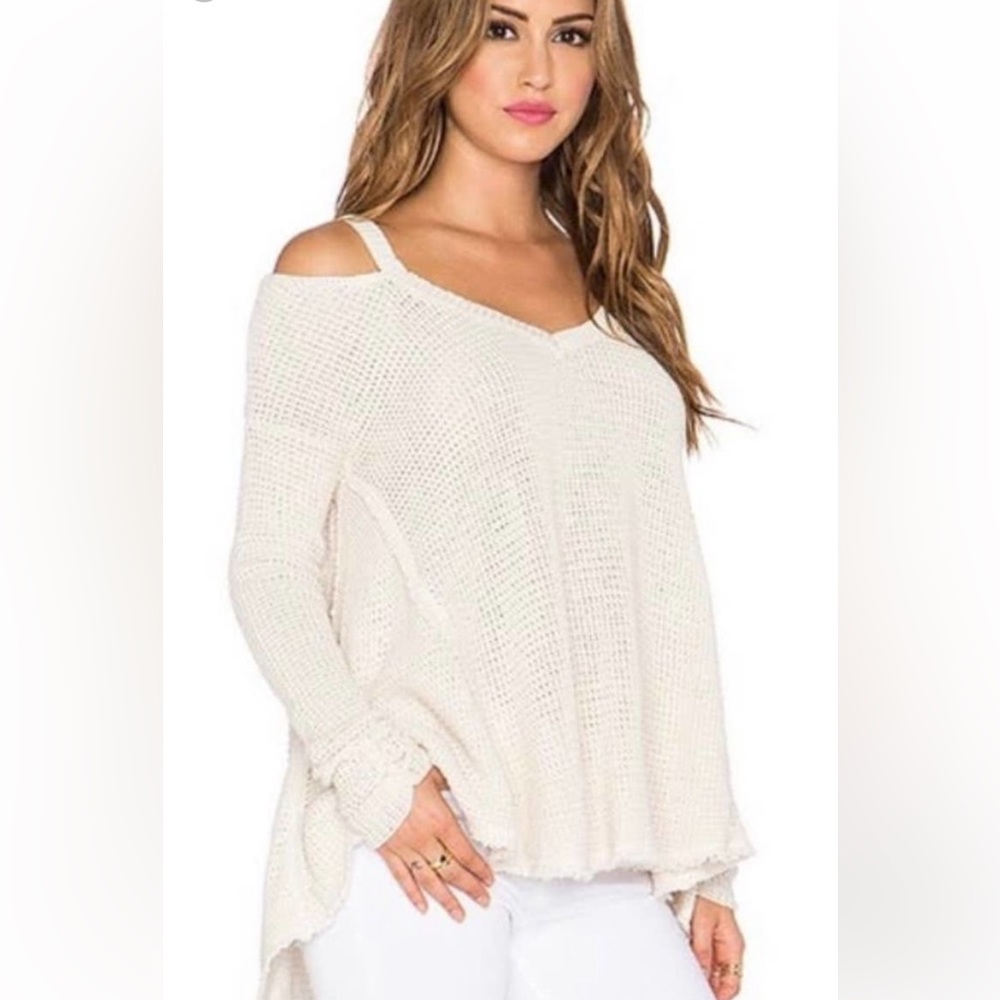Cold shoulder sweater